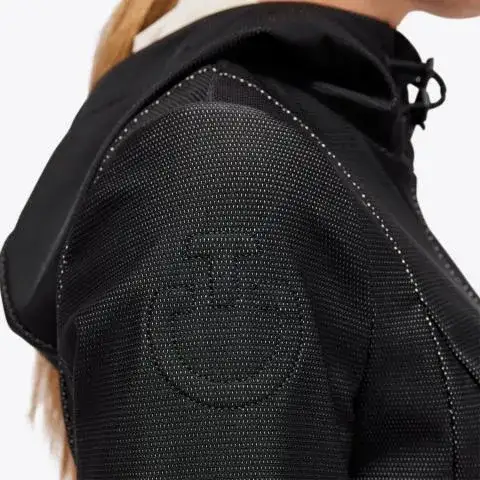 Cavalleria Toscana Softshell con cappuccio e cerniera BLACK-2