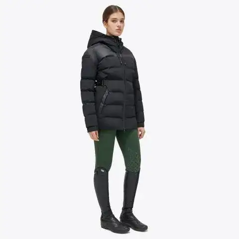 Cavalleria Toscana Women's long down jacket BLACK-1