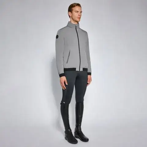 Cavalleria Toscana Men's lightweight windproof jacket GREY-1