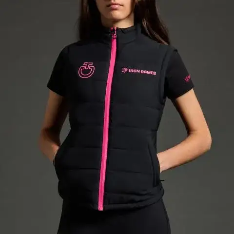 Cavalleria Toscana Girl's Vest CT x Iron Dames BLACK / PINK-2