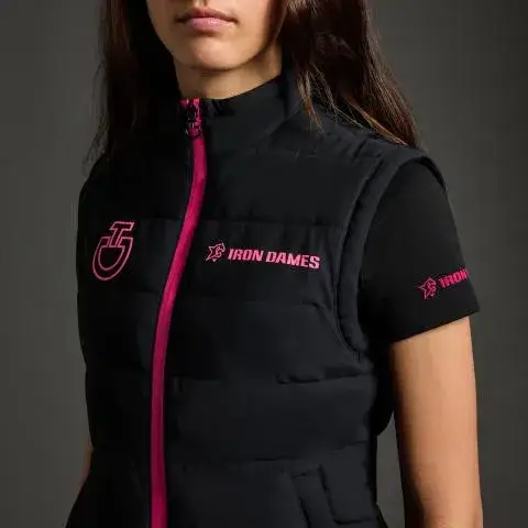 Cavalleria Toscana Girl's Vest CT x Iron Dames BLACK / PINK-4