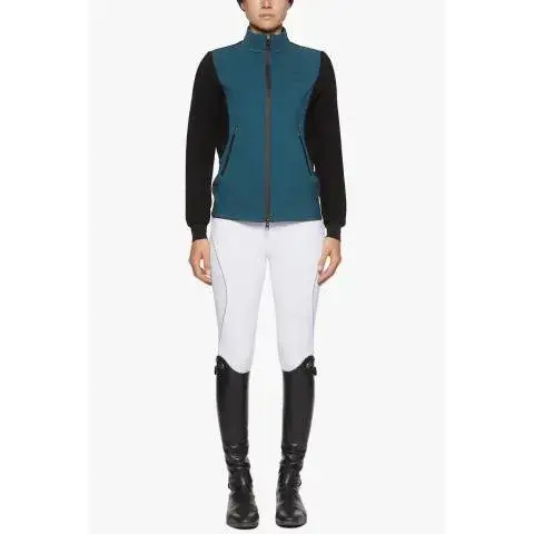 Cavalleria Toscana Maglia donna in jersey e maglia tecnica PETROLEUM / BLACK-1