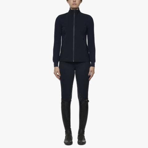 Cavalleria Toscana Women's jersey and tech knit sweater DARK BLUE/DARK BLUE-1