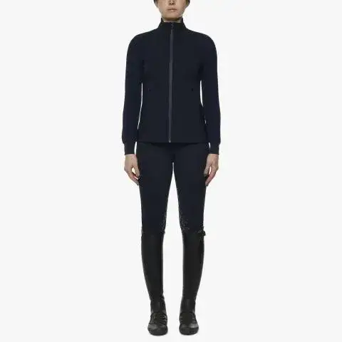 Cavalleria Toscana Women's jersey and tech knit sweater DARK BLUE/DARK BLUE-1