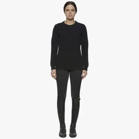 Cavalleria Toscana Maglione donna a giro collo NAVY-1