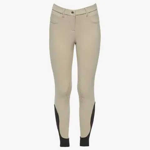 Cavalleria Toscana Girl's knee grip riding breeches. BEIGE/BEIGE-2