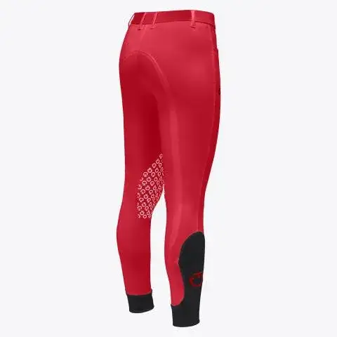 Cavalleria Toscana Girl's knee grip riding breeches. RED-3