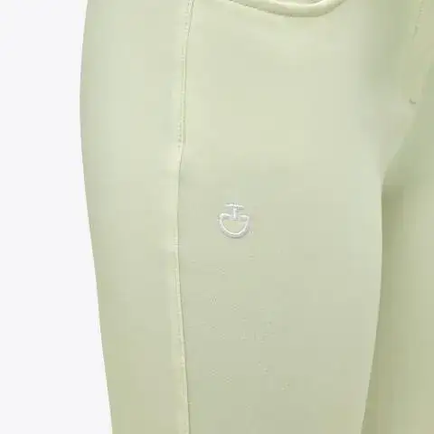 Cavalleria Toscana Pantaloni da bambina jumping con grip al ginocchio | Cavalleria Toscana PISTACHIO-4