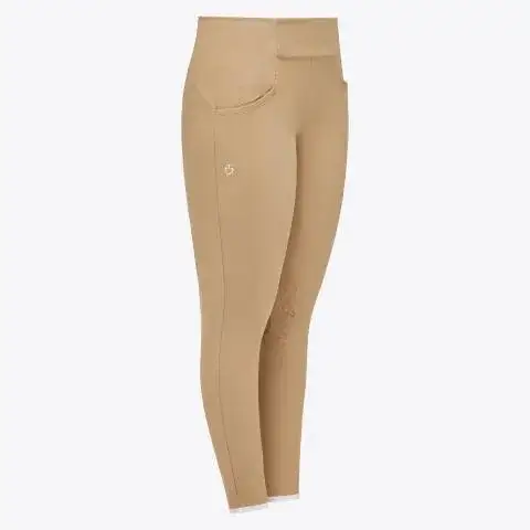 Cavalleria Toscana Girl's knee grip leggings BEIGE-1