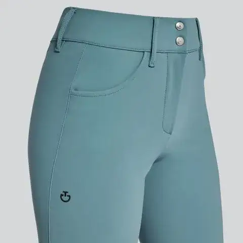 Cavalleria Toscana Women's high rise jumping breeches PETROLEUM-3