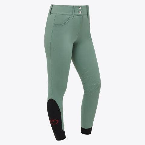 Cavalleria Toscana Women's high rise jumping breeches EMERALD GREY-1
