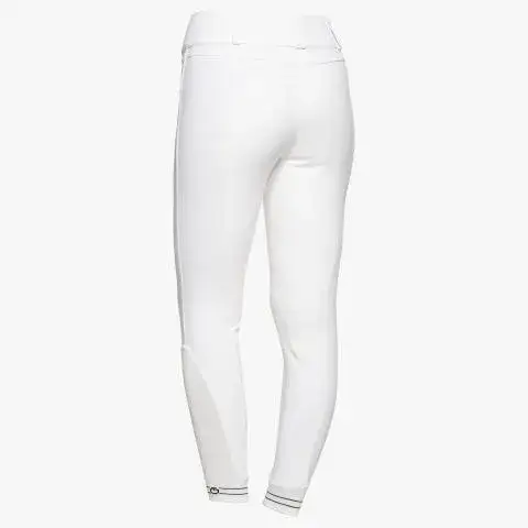 Cavalleria Toscana Women's Full Suede Seat Riding Breeches WHITE-2