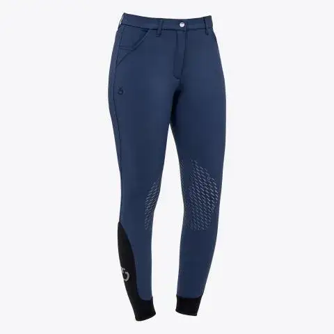 Cavalleria Toscana Pantaloni donna con grip in silicone OCEAN BLUE-2