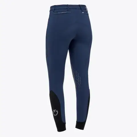 Cavalleria Toscana Pantaloni donna con grip in silicone OCEAN BLUE-3