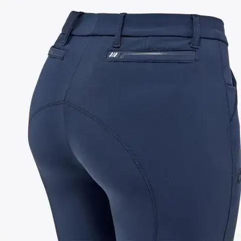 Cavalleria Toscana Pantaloni donna con grip in silicone OCEAN BLUE-6
