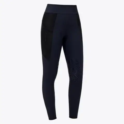 Cavalleria Toscana Women’s jersey mesh riding leggings NAVY-1