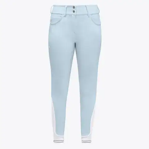 Cavalleria Toscana Women's Full Grip Riding Breeches POWDER BLUE-1