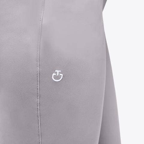 Cavalleria Toscana CT Motif Print Jumping Riding Breeches LIGHT GREY-3
