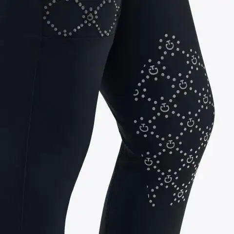 Cavalleria Toscana Women's knee-high jumping grip breeches NAVY-4