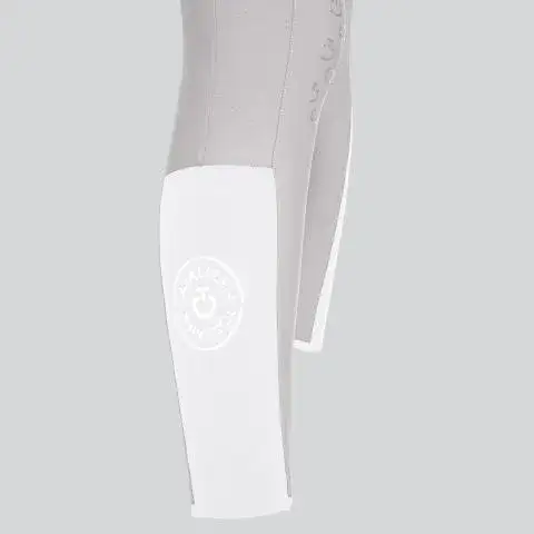 Cavalleria Toscana Pantaloni da donna jumping grip al ginocchio LIGHT GREY-4