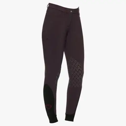 Cavalleria Toscana Pantaloni Cavalleria Toscana da donna con grip al ginocchio DARK PURPLE-3
