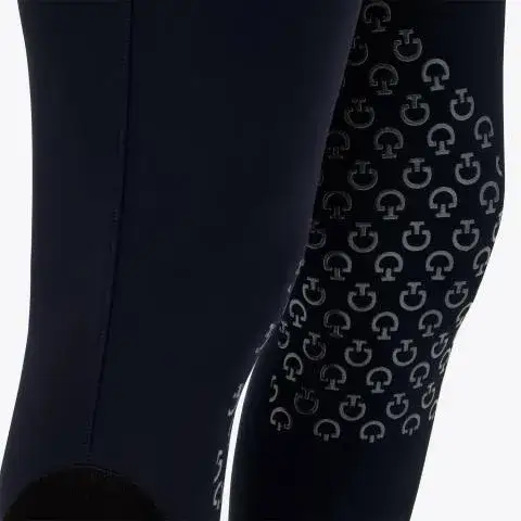 Cavalleria Toscana Pantaloni da equitazione donna con grip al ginocchio. NAVY-4