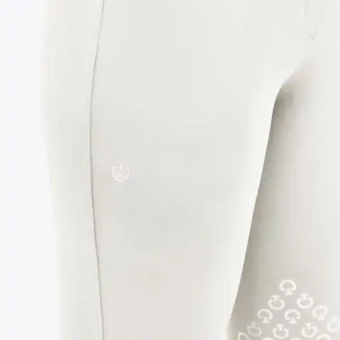 Cavalleria Toscana Pantaloni da equitazione donna con grip al ginocchio. Off-White-3
