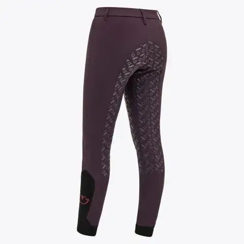 Cavalleria Toscana Kid's full grip dressage breeches DARK PURPLE-3
