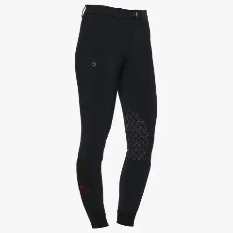 Cavalleria Toscana Kid's CT Logo Grip Breeches NAVY-1