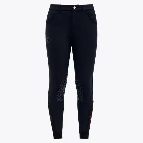 Cavalleria Toscana Unisex Young rider's knee grip jumping breeches | Cavalleria Toscana NAVY-1