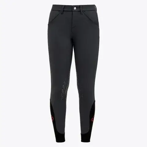 Cavalleria Toscana Unisex Young rider's knee grip jumping breeches | Cavalleria Toscana CHARCOAL GREY-1
