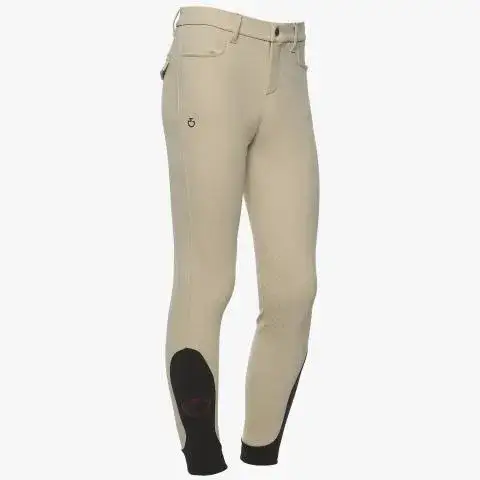 Cavalleria Toscana Boy's knee grip riding breeches. BEIGE-1
