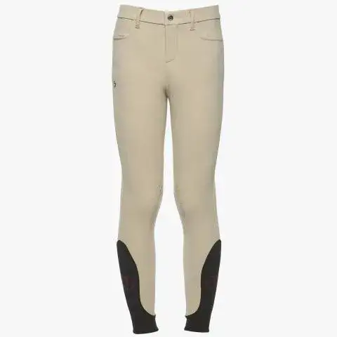 Cavalleria Toscana Boy's knee grip riding breeches. BEIGE-2