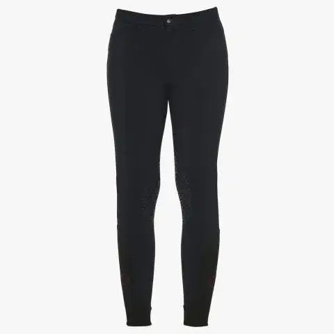 Cavalleria Toscana Pantaloni bambino da equitazione con grip al ginocchio NAVY-2