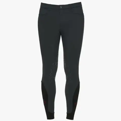 Cavalleria Toscana Men's knee grip riding breeches. CHARCOAL GREY-1