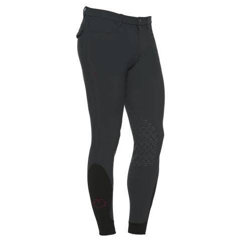 Cavalleria Toscana Men's knee grip riding breeches. CHARCOAL GREY-4