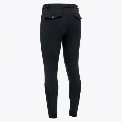 Cavalleria Toscana Men's knee grip riding breeches. BLACK-2