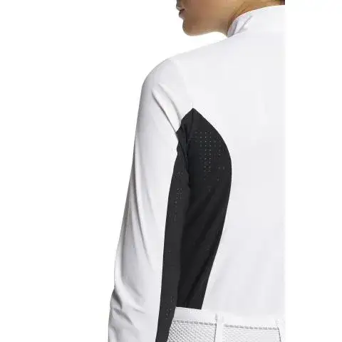Cavalleria Toscana Women's hunter polo with insert WHITE/BLACK-4