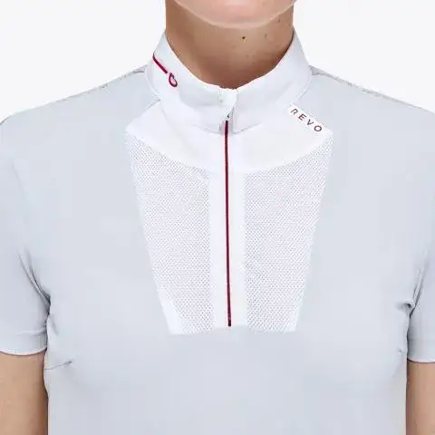 Cavalleria Toscana Women’s technical knit polo shirt PEARL GREY-6