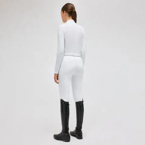 Cavalleria Toscana Polo da allenamento donna WHITE-2