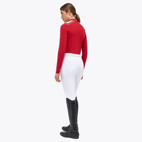 Cavalleria Toscana Women's training polo shirt RED-2
