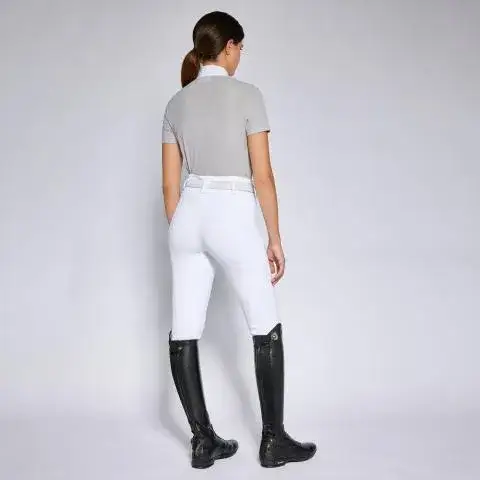 Cavalleria Toscana Women's competition polo shirt LIGHT GREY-2