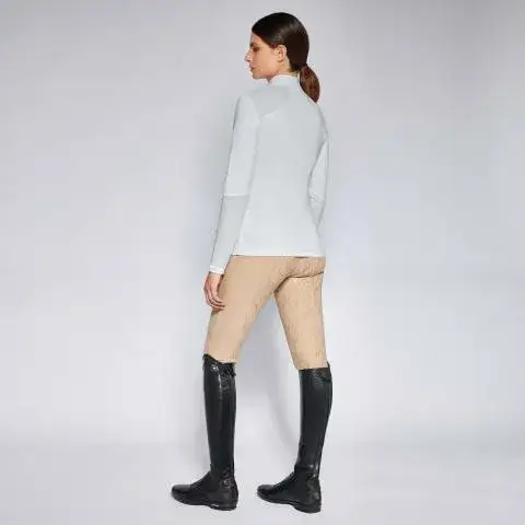 Cavalleria Toscana Women's training polo shirt LIGHT GREY-2