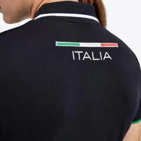 Cavalleria Toscana Women's FISE training polo NAVY-4