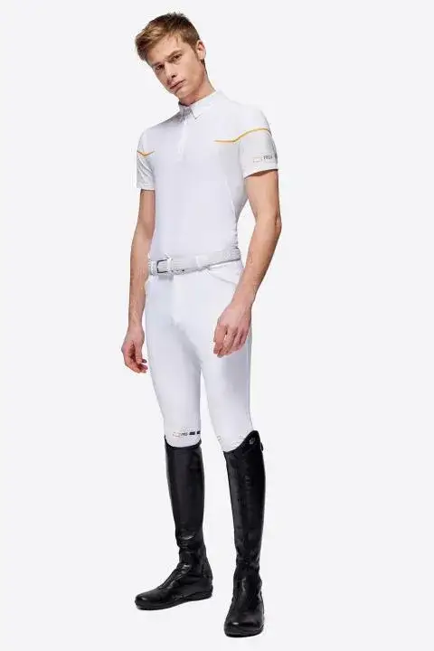 Rider's Gene RG Men's Jersey Competition Polo WHITE-1