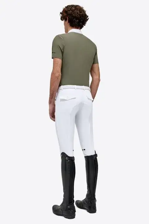 Rider's Gene RG Jersey S/S Zip Competition Polo VERDE BANDIERA-2