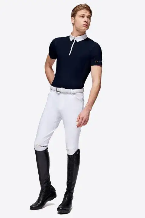 Rider's Gene RG Jersey S/S Zip Competition Polo NAVY-2