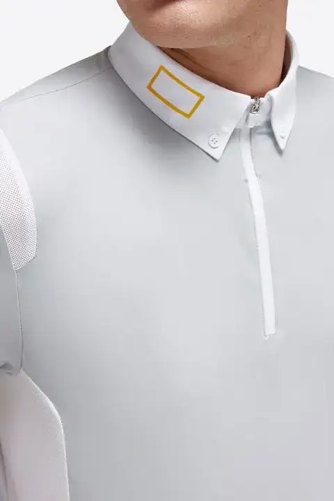 Rider's Gene Polo da equitazione per competizione con zip uomo RG LIGHT GREY-4