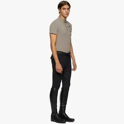 Cavalleria Toscana Men's piqué polo shirt MEDIUM GREY-2