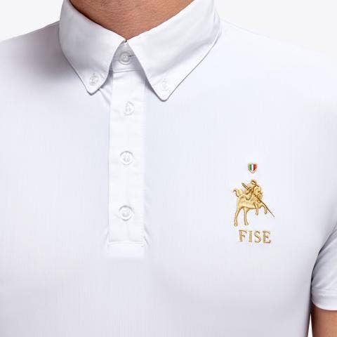 Cavalleria Toscana FISE men's polo shirt WHITE-5